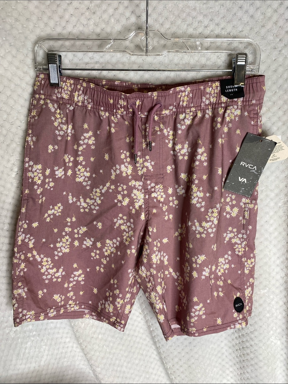 RVCA Dusty Red Floral Shorts
